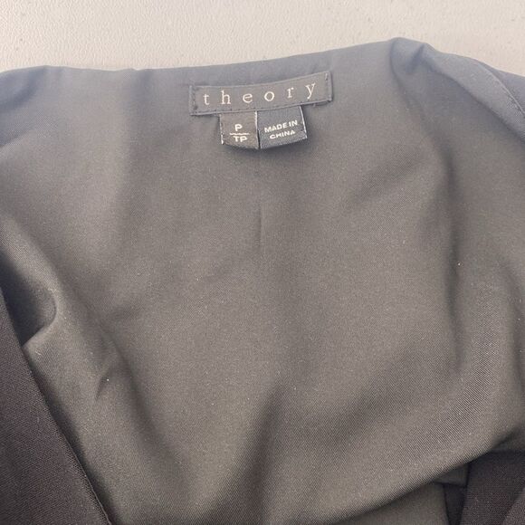 Theory Pleaded Back Black Blouse - Picture 5 of 6